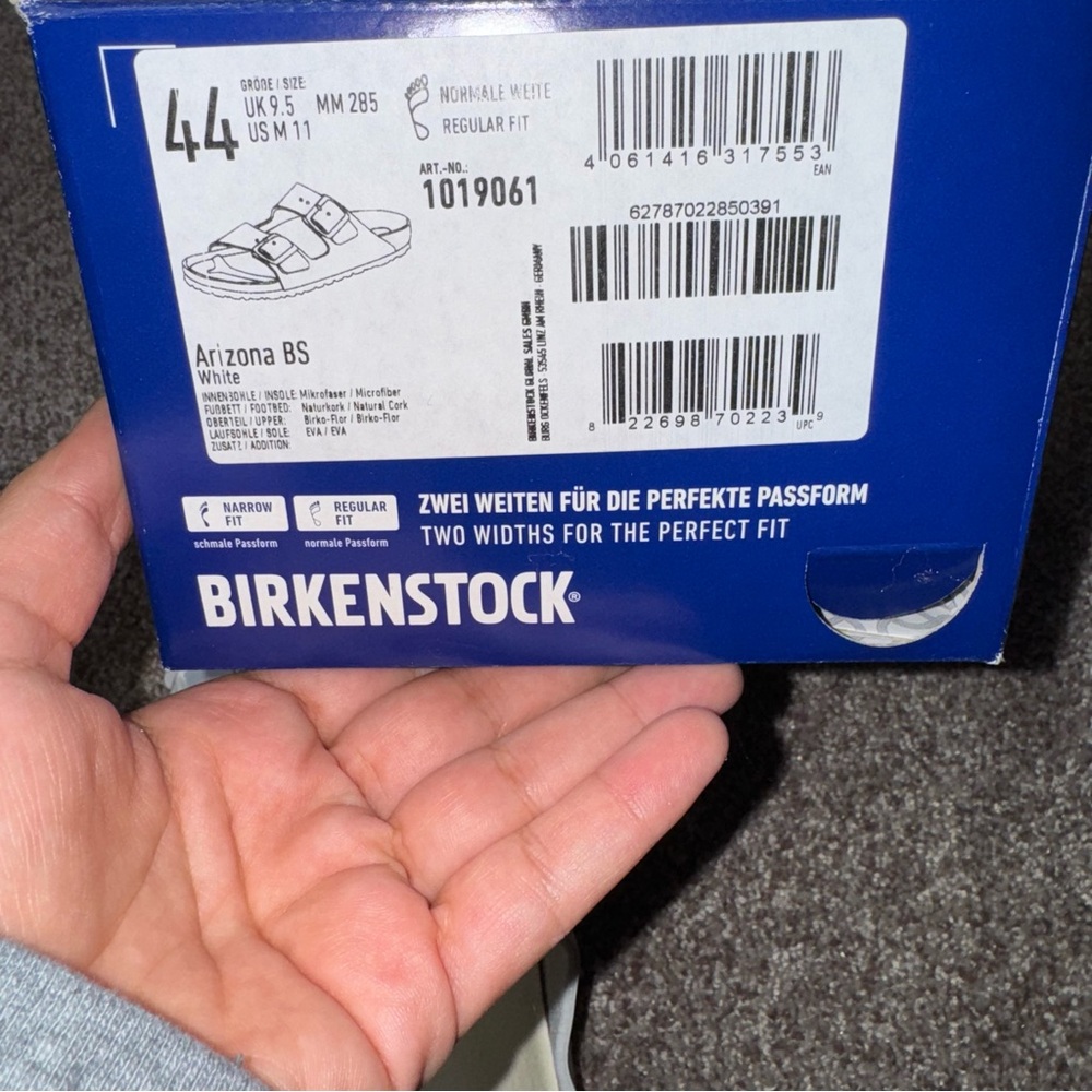 New Men’s Size 44 Birkenstock Arizona BS White - Picture 7 of 7